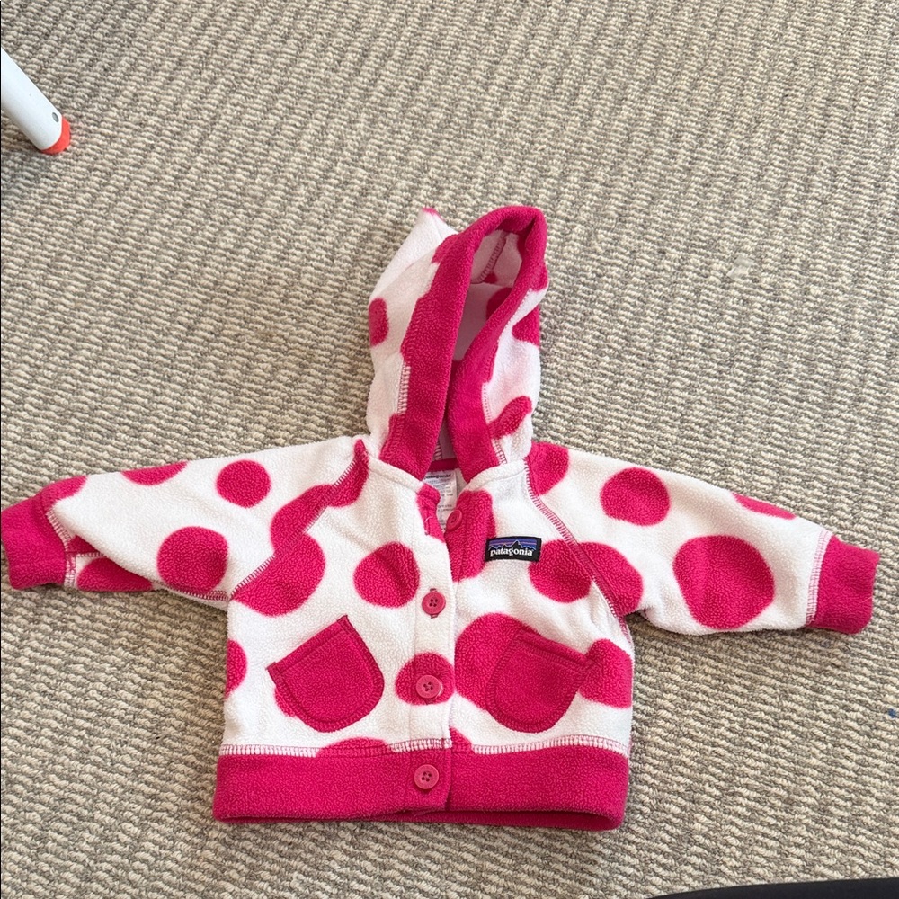 Patagonia Pink and White Baby Jacket